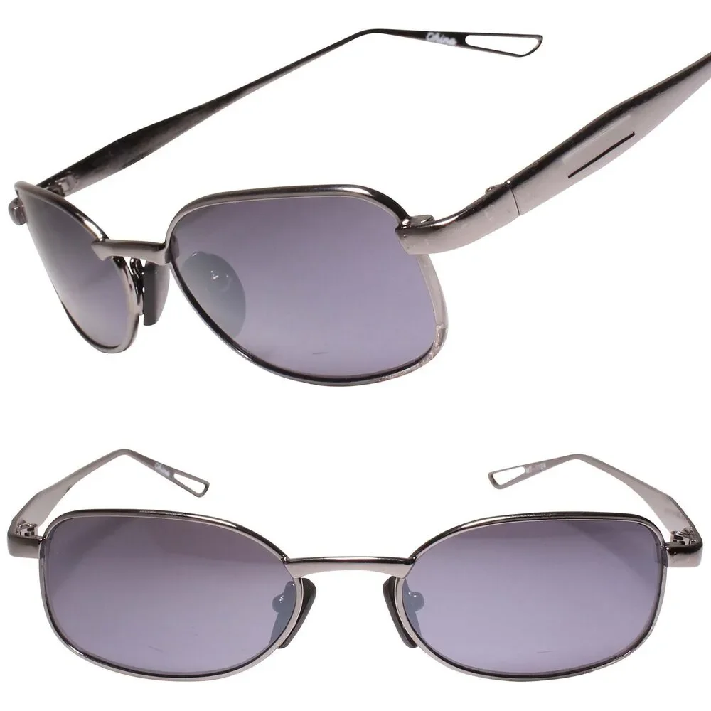 Indie Genuine Vintage 90s Fashion Rectangle Sunglasses Gunmetal Frame